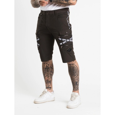 Cipo & Baxx pánske kraťasy CIPO C BAXX CK253 KHAKI Zelená