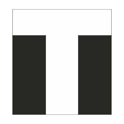Traiva s.r.o Šablona písmeno "T" vodorovné značení Varianty: Šablona písmeno "T" vodorovné značení, 470 x 470 mm, výška písma: 320 mm, Kód: 24912