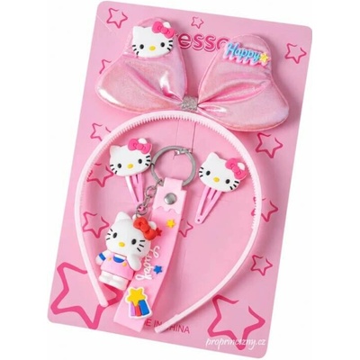 Dětská sada vlasových doplňků kočička Hello Kitty – Hledejceny.cz