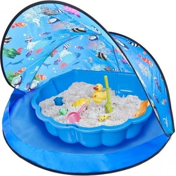 Paradiso Modrý stan s pieskoviskom bazénom mušľa T02828