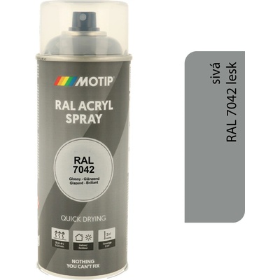 Motip Acryl 400 ml RAL 7042 lesk