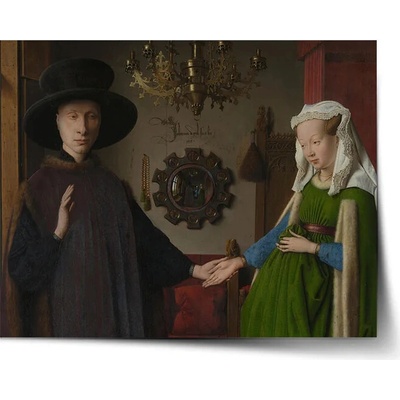Sablio Plagát Svadba manželov - Jan van Eyck - 90x60 cm