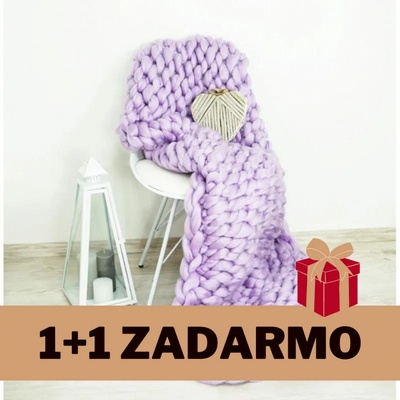 EMI Pletená deka fialová 120x150
