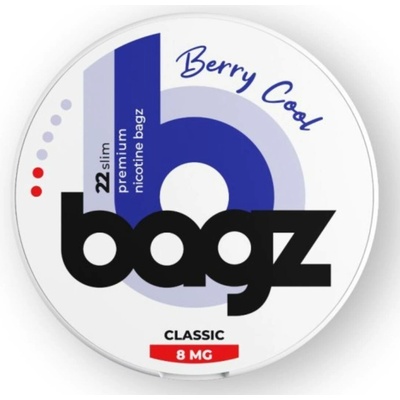 Bagz BERRY COOL Chladivé bobule 8 mg 22 sáčků