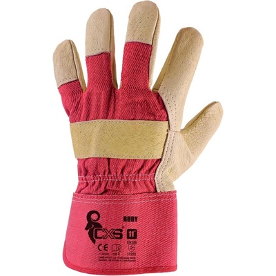 CANIS SAFETY a. s Cxs budy / Комбинирани ръкавици - червени/бежови 10 (321000800010)