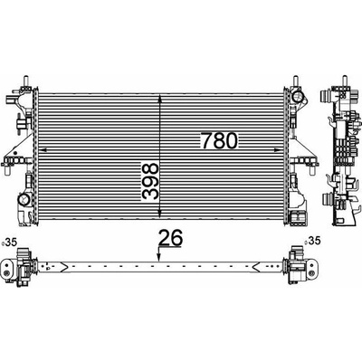 Chladič, chlazení motoru MAHLE CR 808 000P CR 808 000P