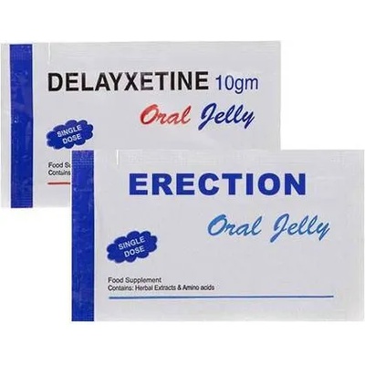 CUPID LABS Желе за мощна ерекция ERECTION Oral Jelly + Желе за забавяне на еякулацията Delayxetine
