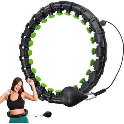 TUNTURI Hula Hoop s nastavitelným závažím černá