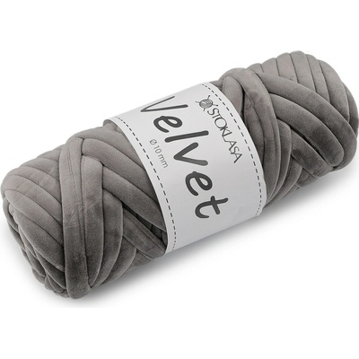 Příze Marshmallow silná Velvet Ø10 mm 500 g Varianta: 10 (043) šedá světlá, Balení: 1 ks