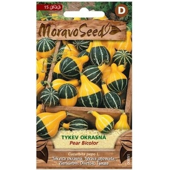 PEAR BICOLOR okrasné tekvicové semená, žltozelené, 15 s