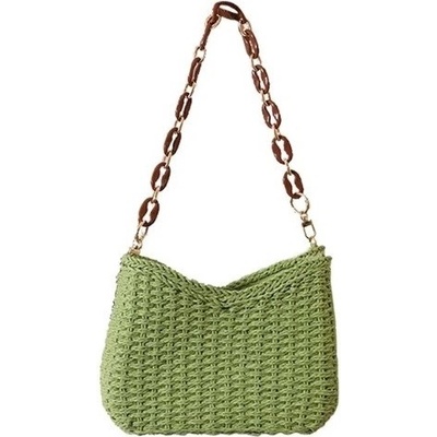 Macramé kabelka s řetízkem Zelená