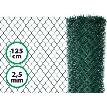 Pletivo plotové poplastované s ND - výška 125 cm, drát 2,5 m, oko 50x50 mm, zelené