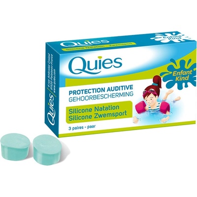Quies Dětské silikonové špunty na plavání 3 páry
