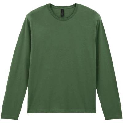 Gildan Softstyle unisex tričko s dlouhými rukávy Fan Marine Green