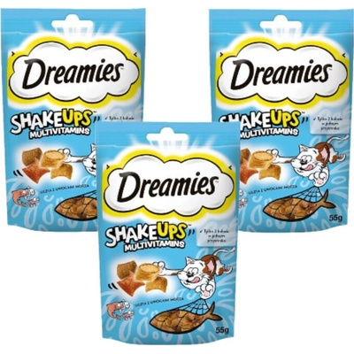 DREAMIES ShakeUps Multivitamíny s morskými plodmi 3 x 55 g