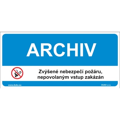 DUKO ARCHIV Formát: 190 x 90 mm, Materiál: plast 1 mm, samolepící vinylová fólie