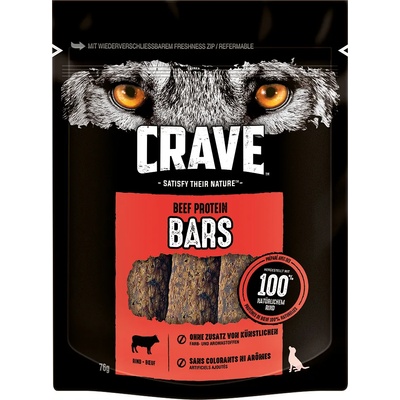 Crave 76г Protein Bars Crave лакомства за кучета, с говеждо
