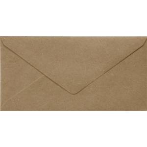  Плик цветен Крафт DL 110x220 mm 50 бр. Кафяв (DL 110)