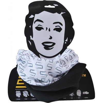 Sulov Sportovní šátek s flísem bílo černý – Zboží Dáma