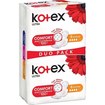 Kotex vložky Ultra Normal s kridelkami 16 ks