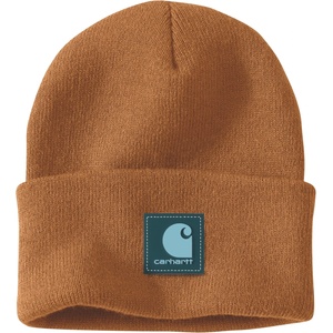 Carhartt Мъжка зимна шапка (beanie) Carhartt Rubber Patch Watch Cap Beanie - Carhartt Brown / Dark Harbor Teal - размер One Size (904-6905-0211)