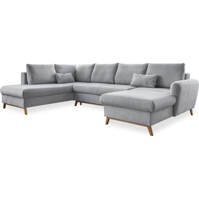 Miuform Светлосив U-образен разтегателен диван, ляв ъгъл Scandic Lagom - Miuform (Lagom HAEECL-2QBK-LCR MAS415)