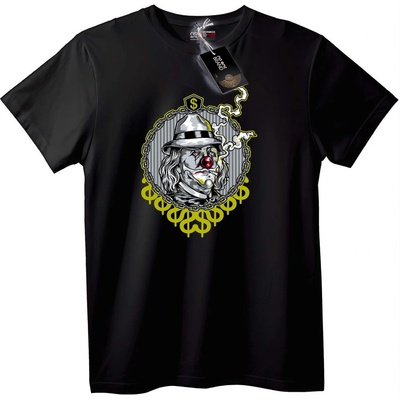 NOONEBRAND Тениска Долар клоун - L, Black