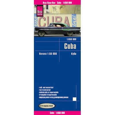 World Mapping Projekt Reise Know-How Landkarte Cuba 1:650.000 mit Havanna 1:50.000