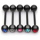 Šperky4U piercing do jazyka černý PJ01136-B