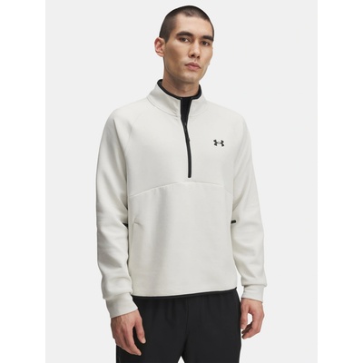 Under Armour UA Unstoppable Flc Half Zip-WHT biela