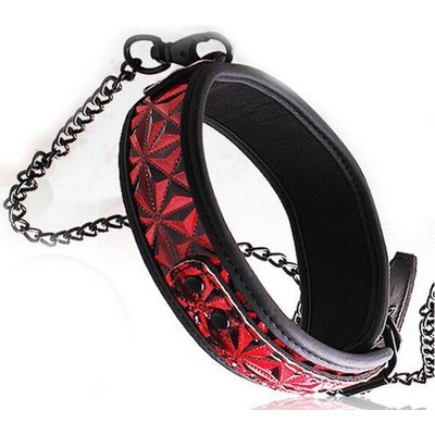 Luxury fetish collar with leash - obojok