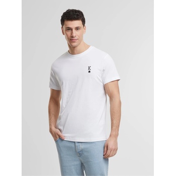 Mister Tee Тениска King Card EMB Tee white XXLUB-MT3832-00220 - Тъмносив, размер XS