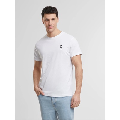 Mister Tee Тениска King Card EMB Tee white XXLUB-MT3832-00220 - Тъмносив, размер XS