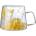 CupHup Стъклена термо чаша CupHup Blum с двойно дъно, Жълта (Blum-01-01)