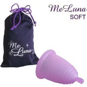 Me Luna Менструална чашка Me Luna размер M плюс 10 таблетки за стерилизация Софт (Soft) Топче Розов