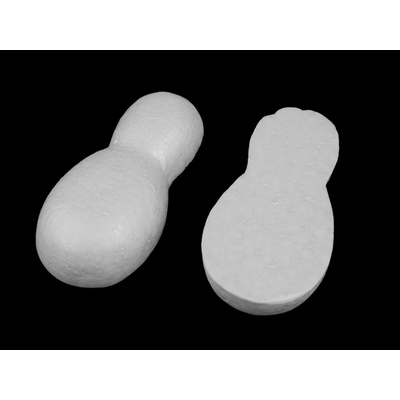 Figurka 7x14 cm polystyren bílá 10 ks