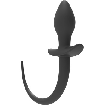 Erospace Silicone Anal Plug with Tail Wild Play C3 Black