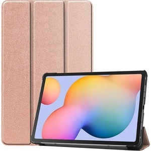 Gigapack Samsung Tab S6 Lite 10.4 LTE GIGAPACK Tok стоящ, кожен ефект FLIP, държач за настолен компютър, ЗЛАТЕН GP-98332 (GP-98332)