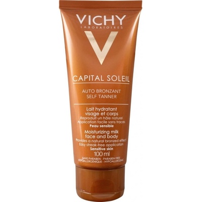 Vichy Ideal Soleil Auto Bronzant hydratační samoopalovací mléko na obličej a tělo 100 ml