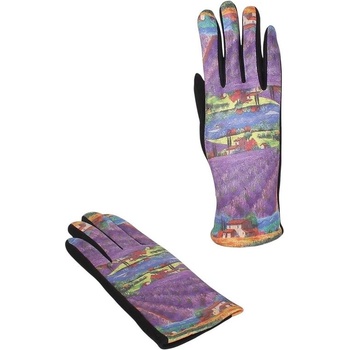 Цветни дамски ръкавици с пейзаж