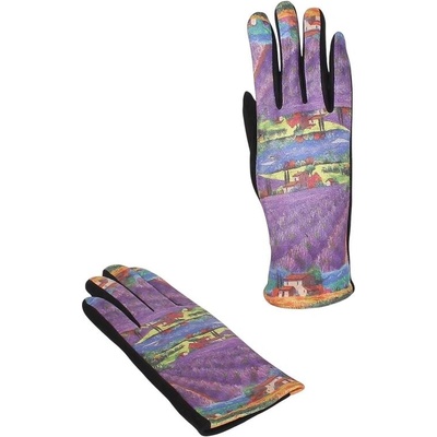 Цветни дамски ръкавици с пейзаж