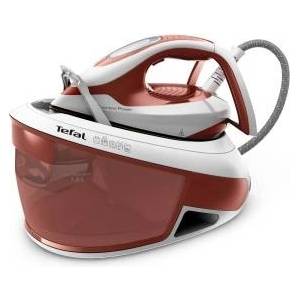 Tefal Express Power Steam Ironing Station, scale collector, Smart Temp technology, 420 g/min steam boost, 6.3-bar pressure, eco mode, 1.8 L water tank, steam iron with ironing station, terracotta, SV8110 Ютии