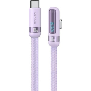 USAMS US-SJ653 кабел за данни Type-C - Type-C, 120cm, LILA SJ653USB04 (SJ653USB04)
