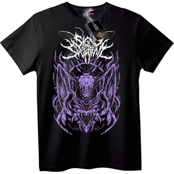 NOONEBRAND Тениска Готически Демонично Изкуство - 7XL, Black