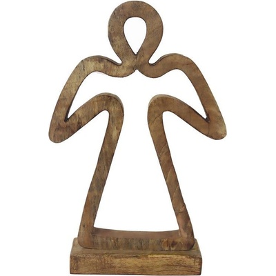 INDECOR Anjel z mangového dreva 29cm