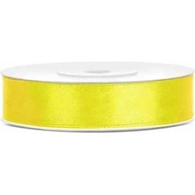 Saténová stuha žlutá 12 mm x 25 m