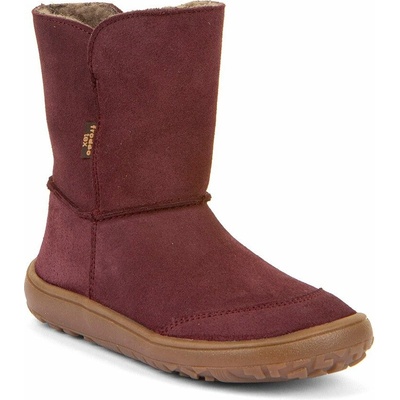 Froddo dívčí zimní barefoot boty TEX SUEDE G3160238-1 červená