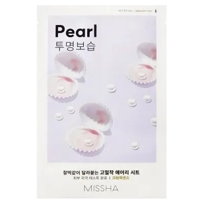 MISSHA Airy Fit Sheet Mask Pearl - Текстилна маска за лице с перлени частици 19гр