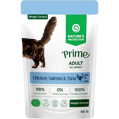 Natures P Prime cat adult weight control chicken&salmon&tuna 85 g