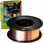 PROCRAFT Заваръчна тел 0.6мм, 5 кг, procraft sw65 подмеднена (er 70s-6) (uni-08947)